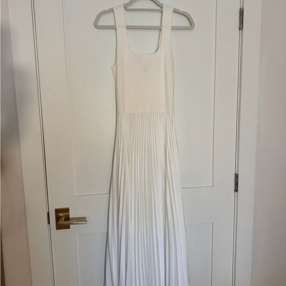 Theory Dresses & Skirts - Theory White Sleeveless Pleated Maxi Dress